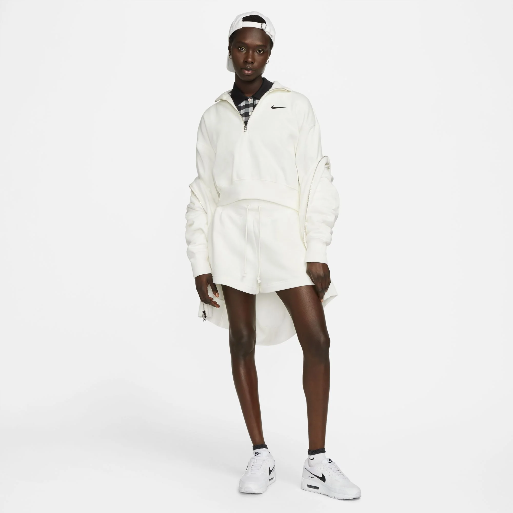 1/4-ZIP CROPPED סווטשירט - Image 6