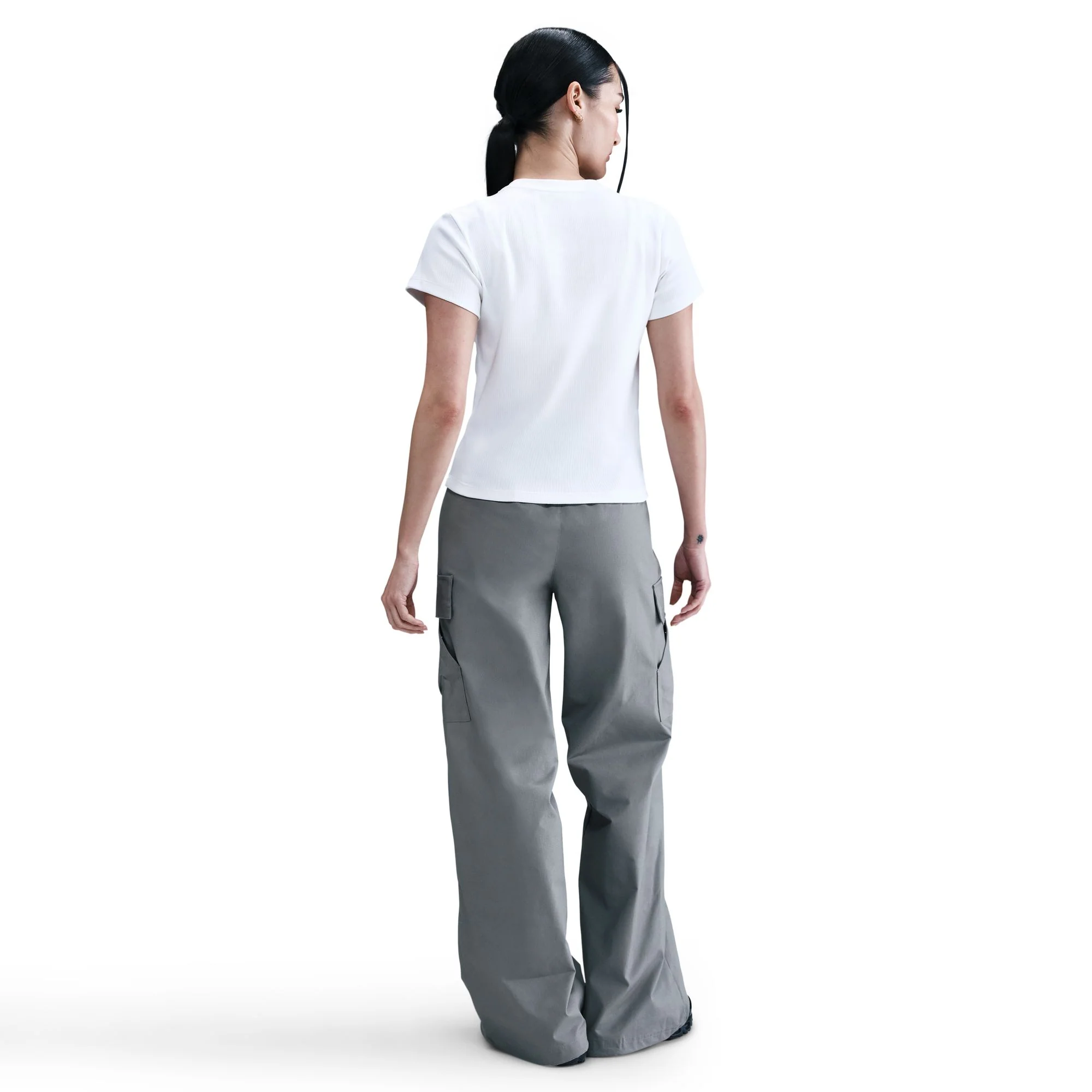 TIGHT RIBBED SHORT SLEEVE חולצת טי - Image 4