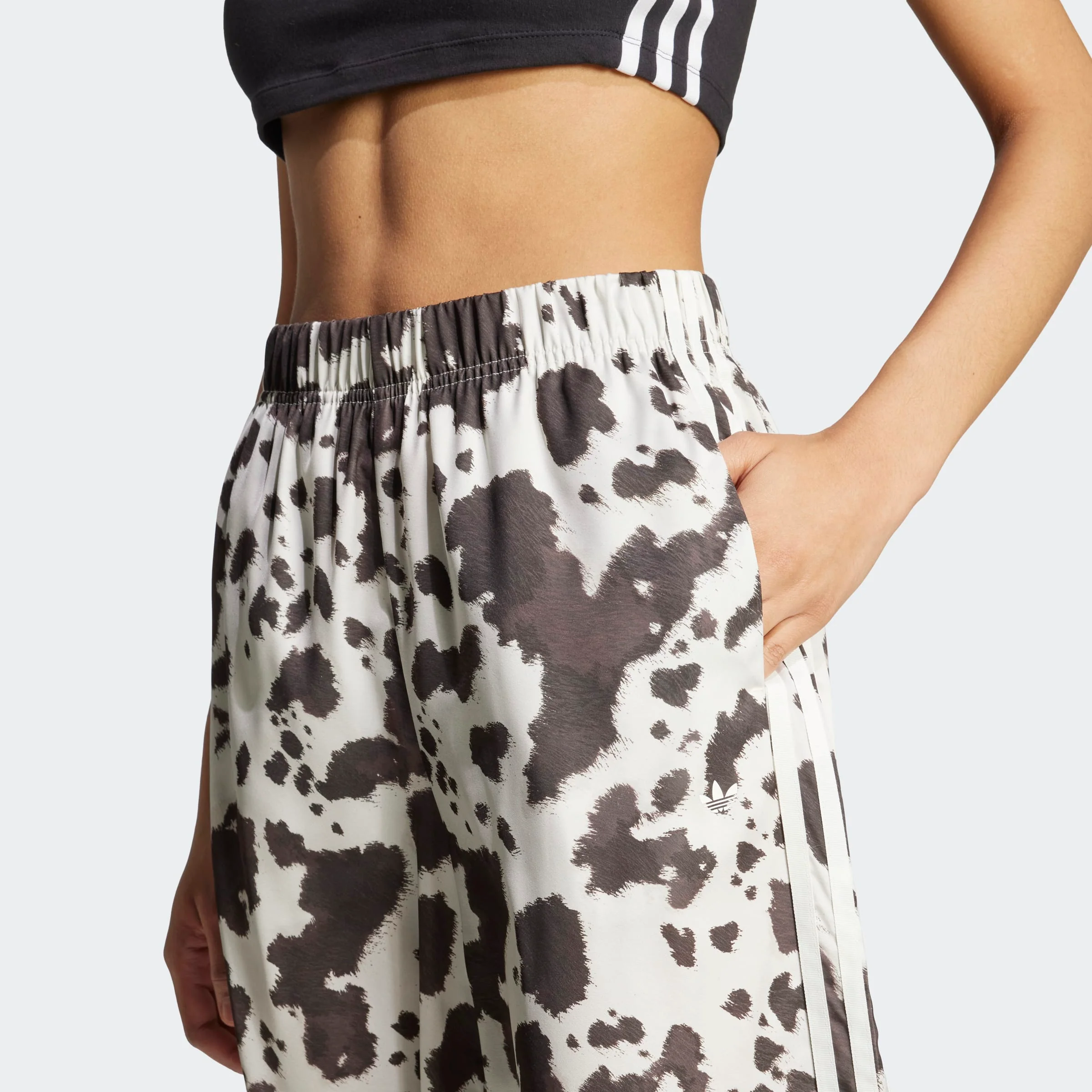 SATIN ANIMAL PRINT מכנסיים ארוכים - Image 4