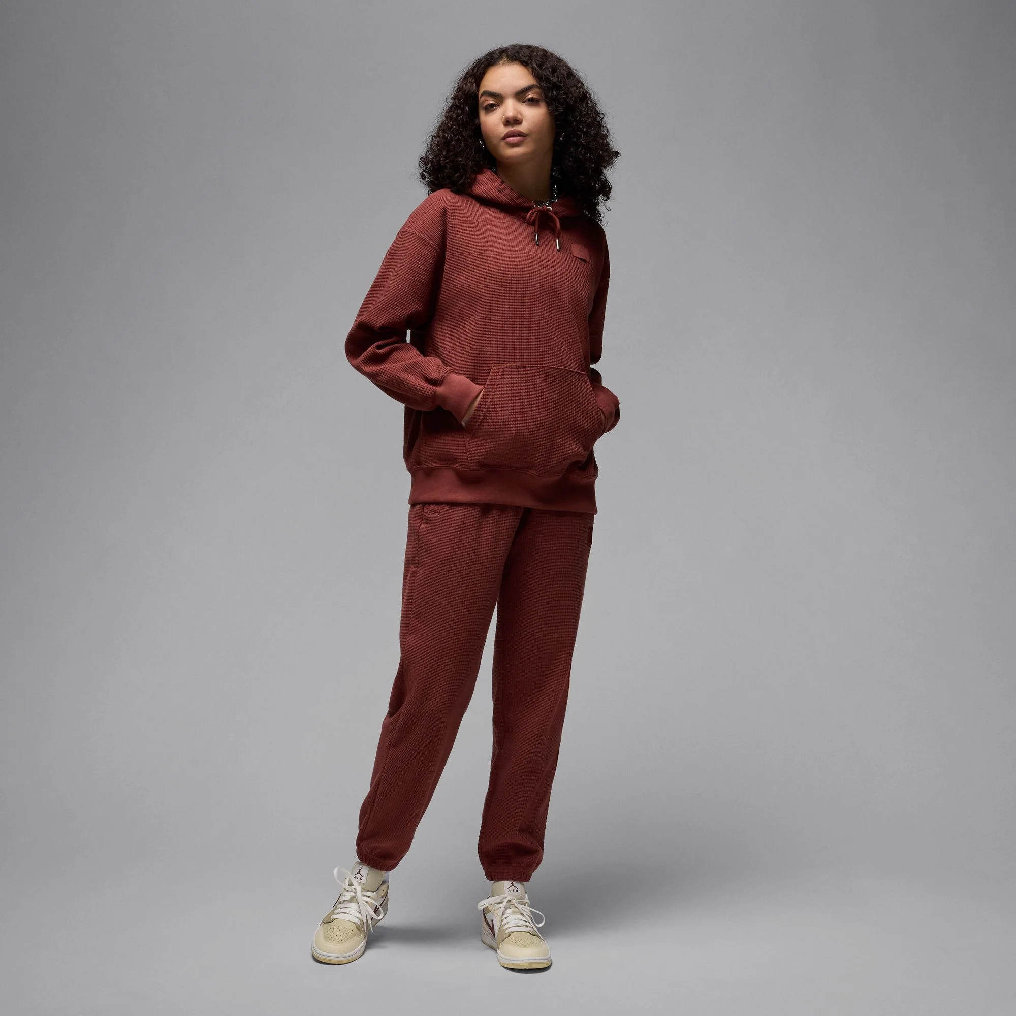 WAFFLE SATIN-LINED סווטשירט - Image 7